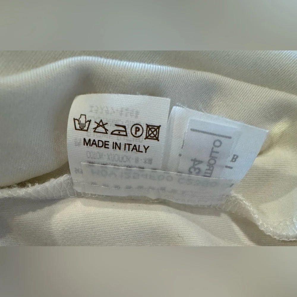 Brunello Cucinelli Short Sleeve Peplum Top Off White Medium Hanger 34 Italy 6 - Picture 10 of 14